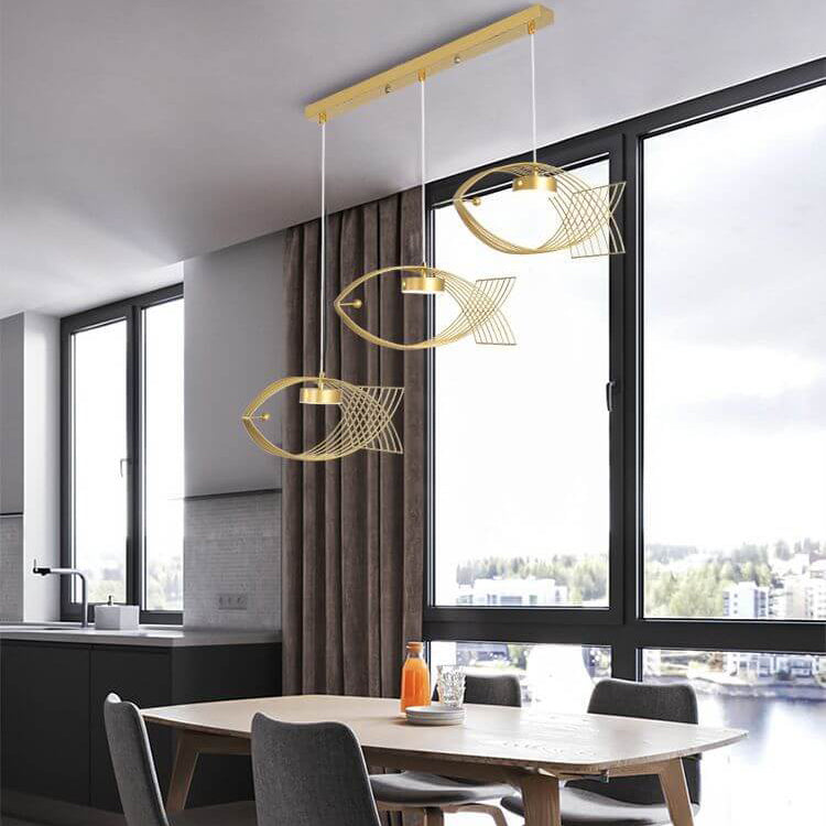 Moderner Acryl Fisch Kreatives Design LED Kronleuchter 