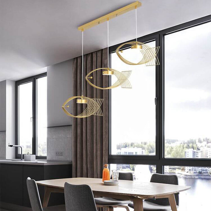 Moderner Acryl Fisch Kreatives Design LED Kronleuchter 