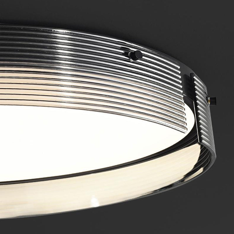 Luz de techo LED montada al ras con pantalla de anillo de círculo acrílico de simplicidad moderna para sala de estar 