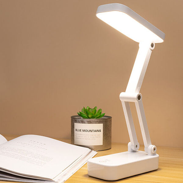 Lámpara de escritorio LED de protección ocular, plegable, solar simple y con atenuación infinita 