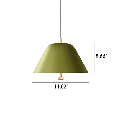Danish Minimalist Cone Iron Acrylic 1-Light Pendant Light
