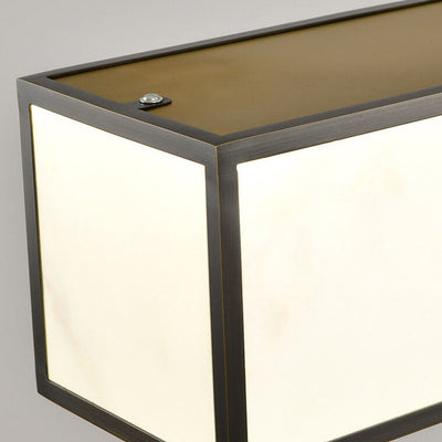 Traditional Chinese Copper Carved Decorative Acrylic Rectangular Shade LED Island Light Pendant Light For Living Room