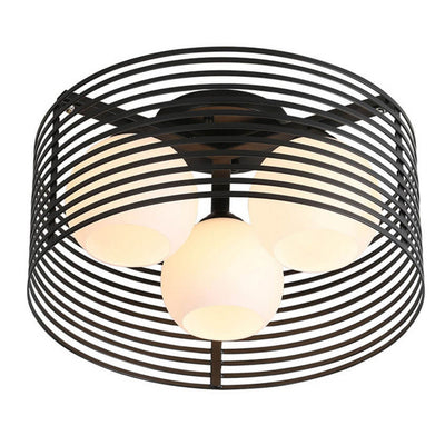 Nordic Creative Iron Round 3-Light Flush Mount Ceiling Light