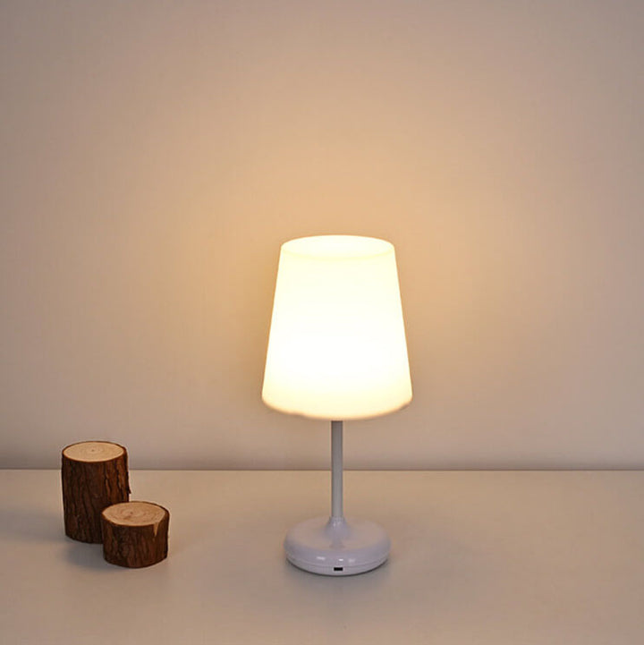 Moderne Pilz-Remote-Control-Touch-USB-Wiederaufladbare LED-Nachtlicht-Tischlampe in reinem Weiß 