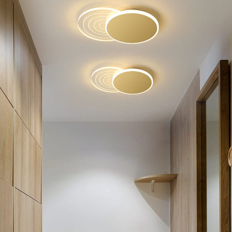 تصميم بسيط هندسي متداخل مبتكر لمصباح LED مثبت على السقف 