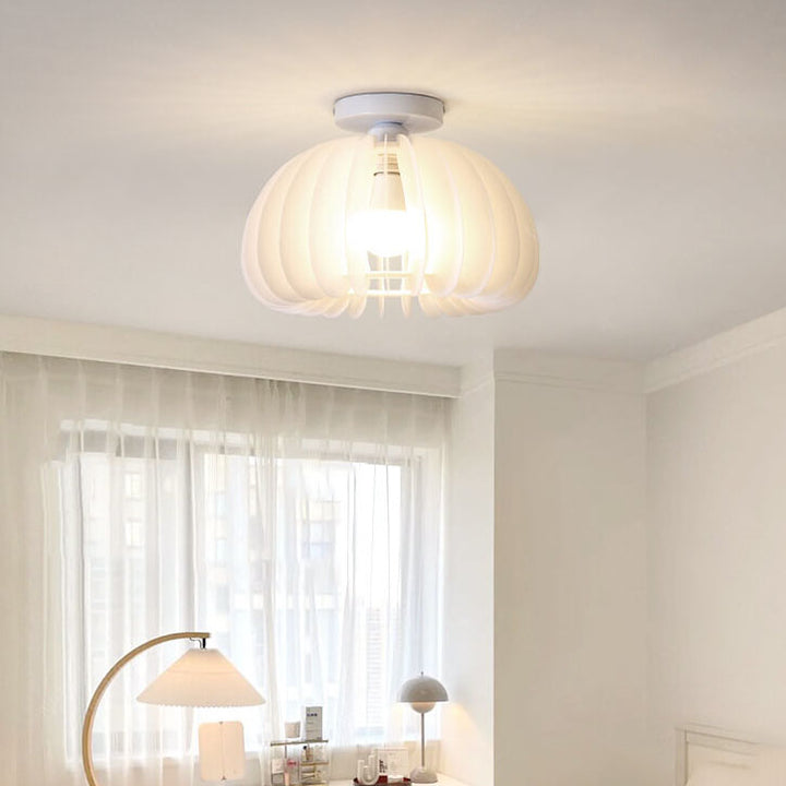 Luz de techo empotrada de 1 luz de acrílico en forma de calabaza moderna y simple 