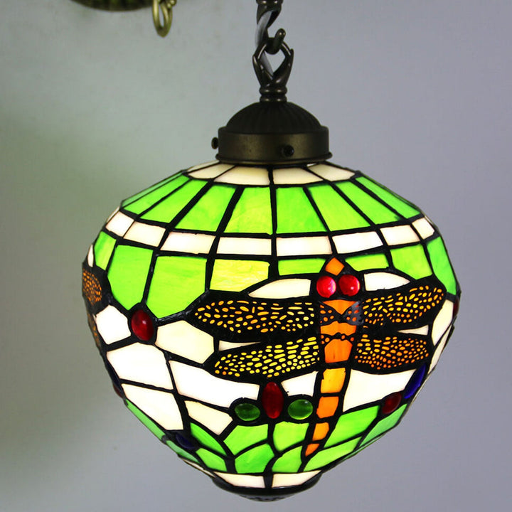 Lámpara de Aplique de Pared de 1 Luz de Vidrio Tiffany Vintage 