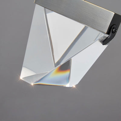 Modern Light Luxury Copper Crystal Diamond LED Pendant Light