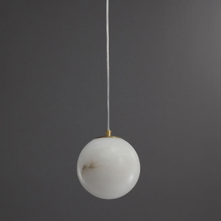 Moderne Luxus geometrische Würfel Marmor Schatten Messing 1-Licht Pendelleuchte für Wohnzimmer 