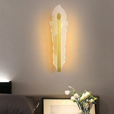 Nordic Light Luxury Acrylic Phoenix Tail LED Wall Sconce Lamp