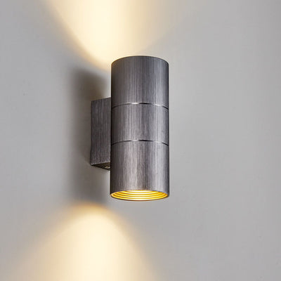 Modern Creative Cylindrical Brushed Aluminum LED Wall Sconce Lamp