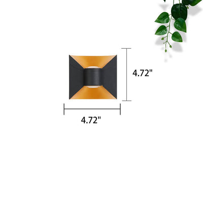 Modern Creative Aluminum Square Double Head Outdoor Balcony Wall Sconce Lamp