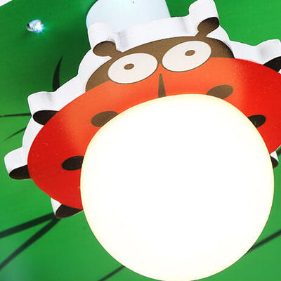 Contemporary Creative Kids Monkey Leaf Acrylic 5-Light Flush Mount Ceiling Light For Bedroom