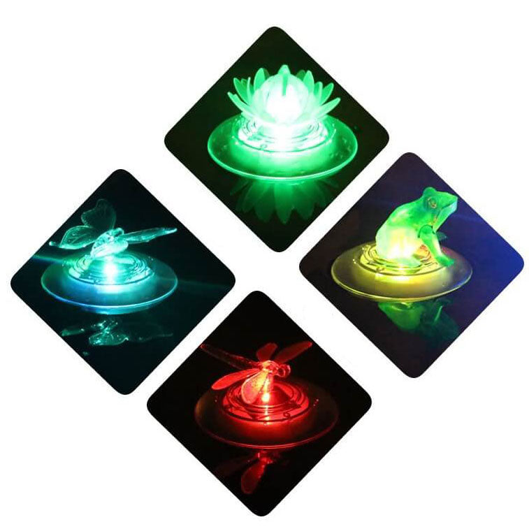 Solar Outdoor Water Floating Lights Colorful Gradient LED Garden Decorative Pool Lights