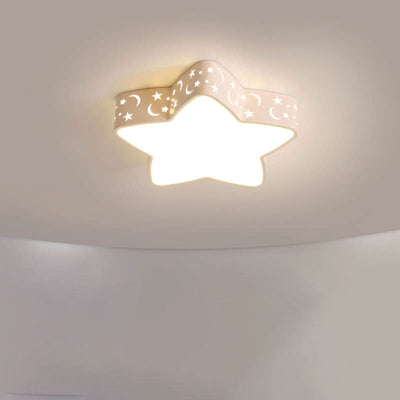 Cartoon Creative Star Shape LED Flush Mount Ceiling Light
