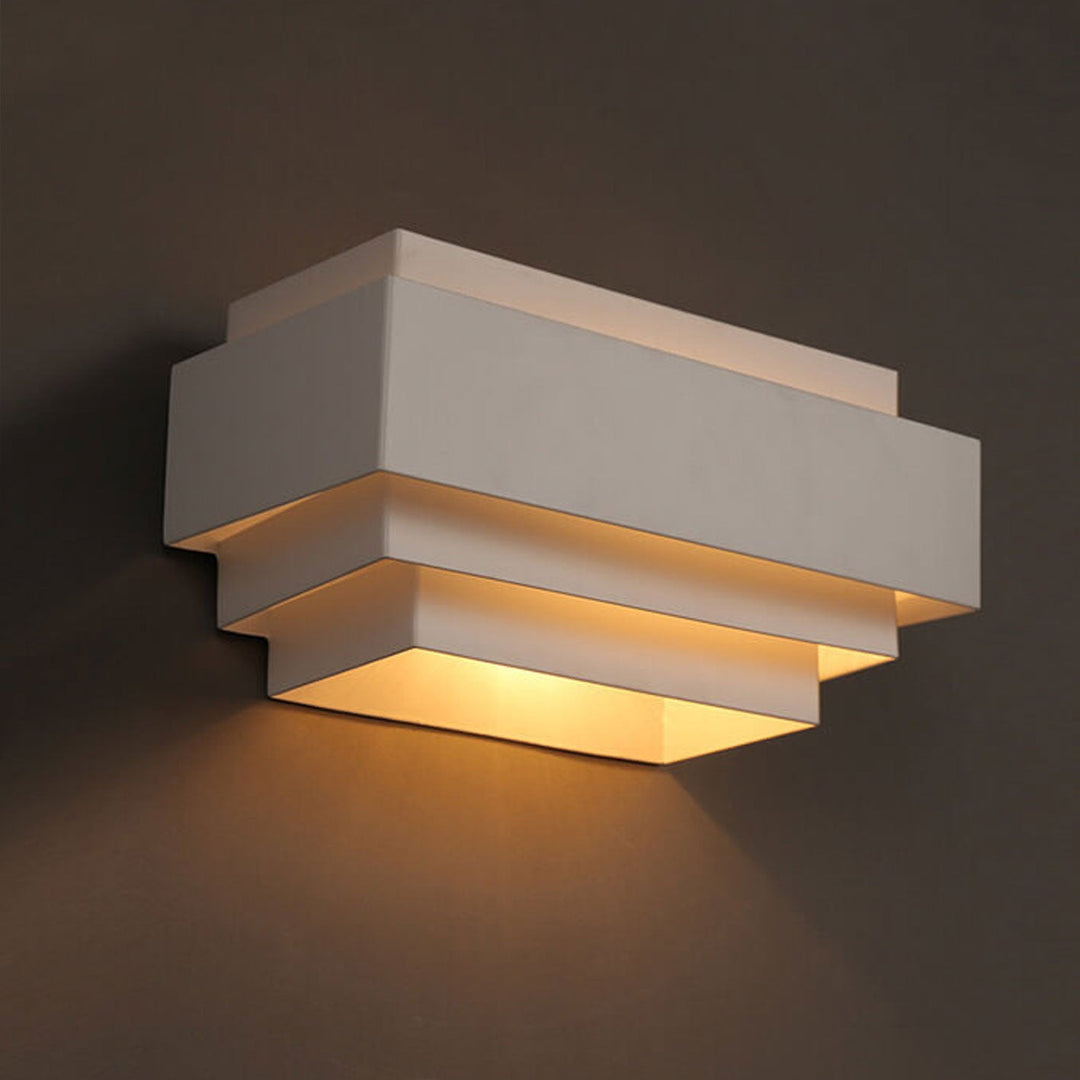 Lámpara Aplique de Pared de 1 Luz de Hierro en Cascada Geométrica Cuadrada Moderna 