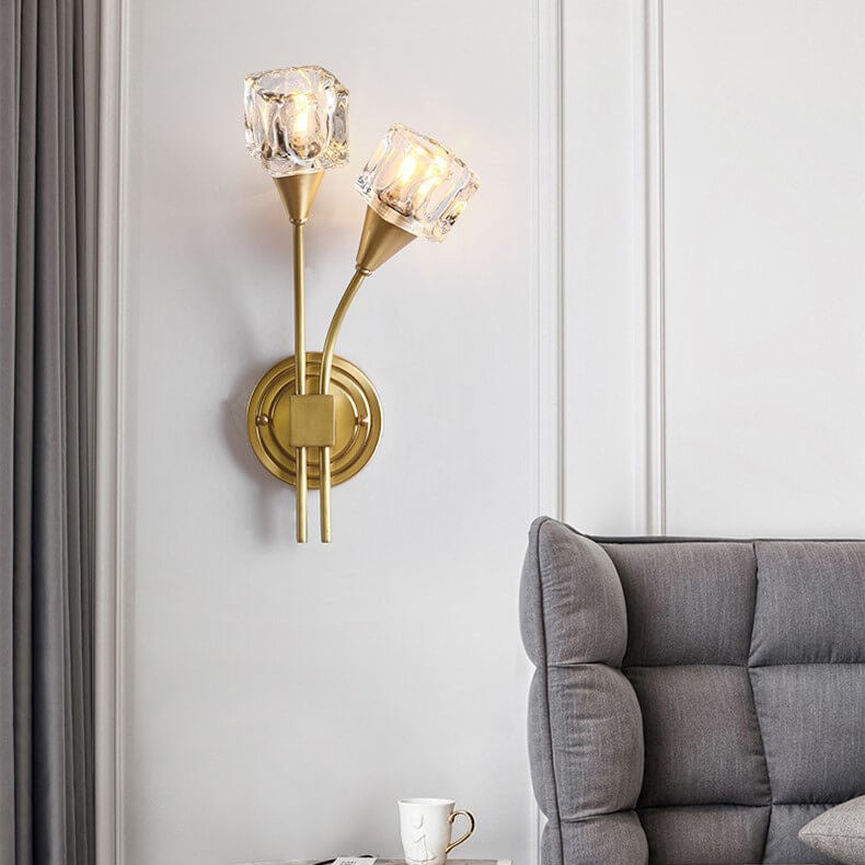 Modern Flower Shape 2-Light Armed Sconce Lamp