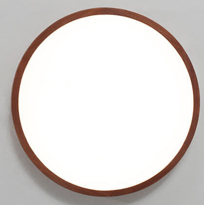 Moderne schlanke LED-Deckenleuchte in Walnussfarbe aus Holz 