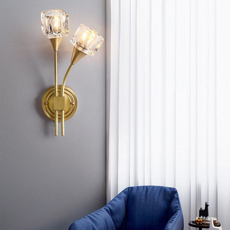 Modern Flower Shape 2-Light Armed Sconce Lamp