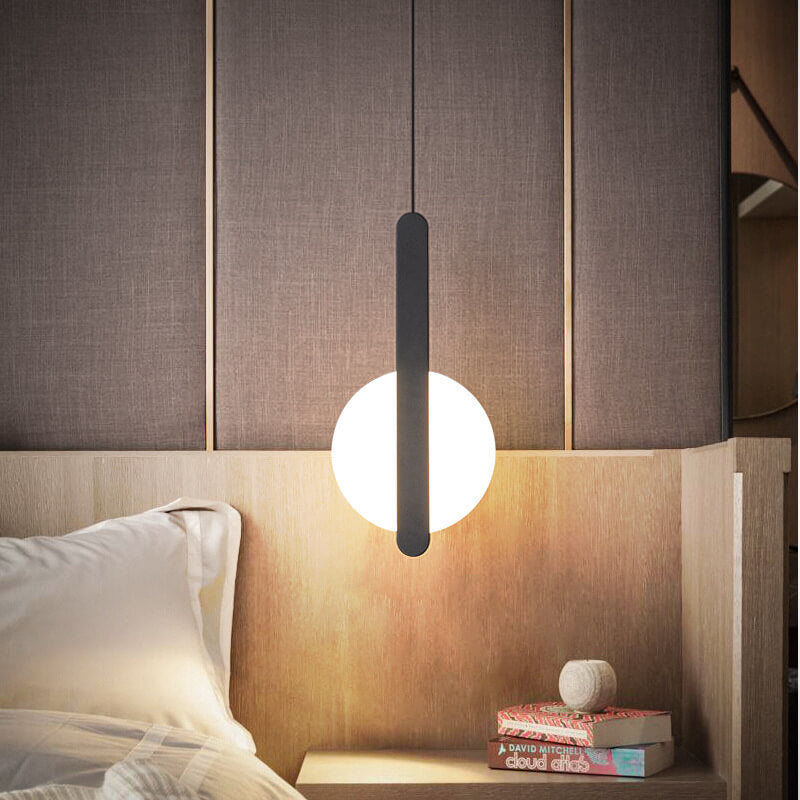 Modern Minimalist Metal Round Shape 1-Light LED Pendant Light