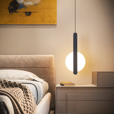 Moderne minimalistische 1-flammige LED-Pendelleuchte aus Metall in runder Form 