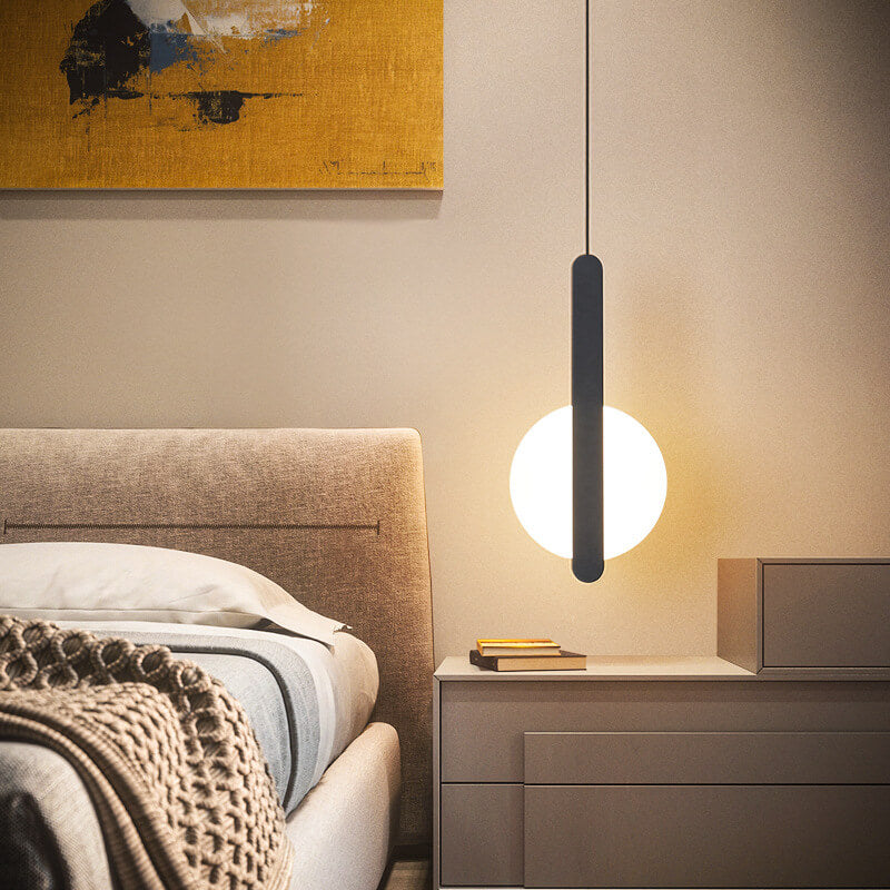 Modern Minimalist Metal Round Shape 1-Light LED Pendant Light