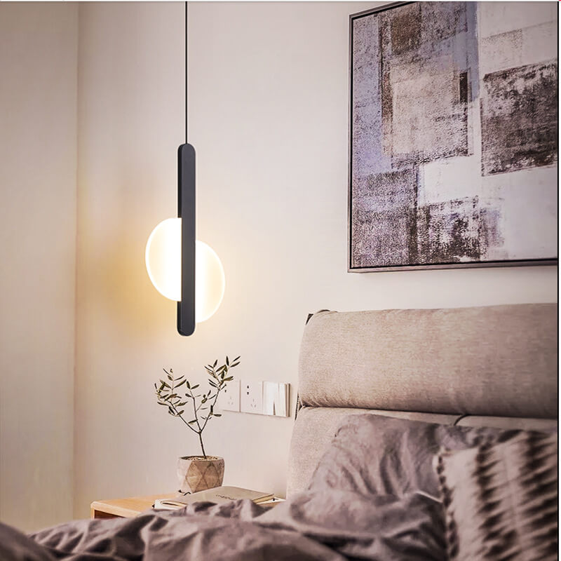 Modern Minimalist Metal Round Shape 1-Light LED Pendant Light