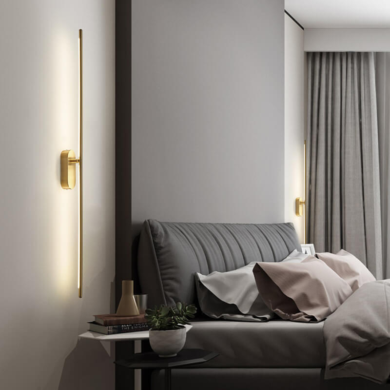 Minimalist Metal Needle 1/2-Light LED Wall Sconce Lamp