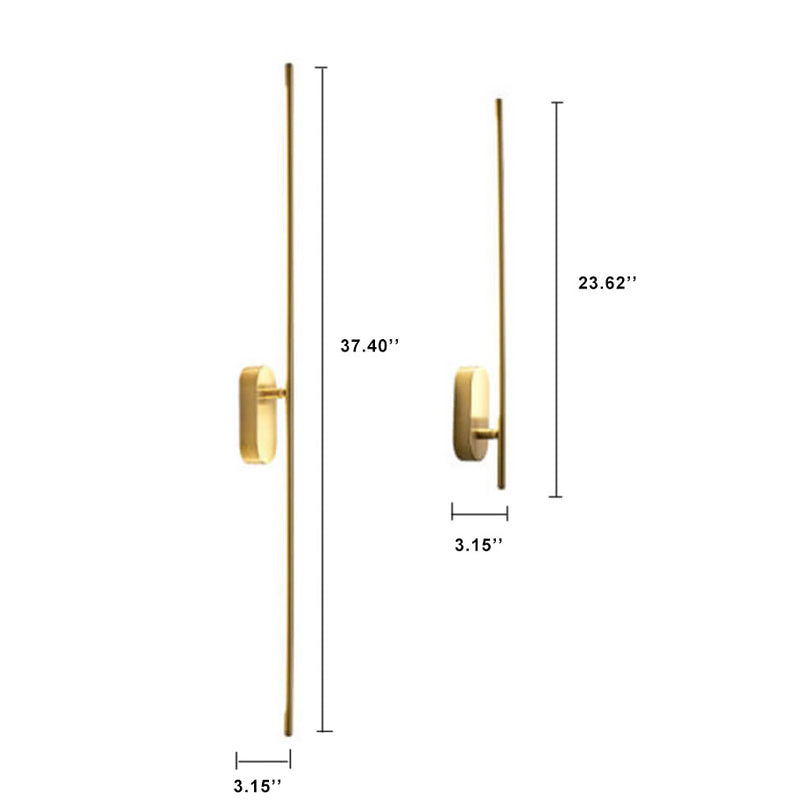 Minimalist Metal Needle 1/2-Light LED Wall Sconce Lamp