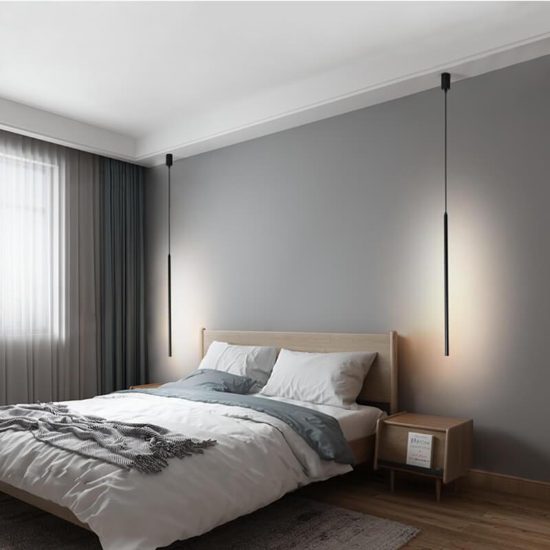 Minimalistische Linie 1-Licht verstellbare lange LED-Pendelleuchte 