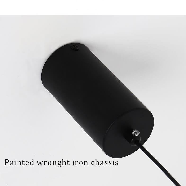 Lámpara colgante LED lineal larga de hierro y acrílico de estilo moderno minimalista para dormitorio 