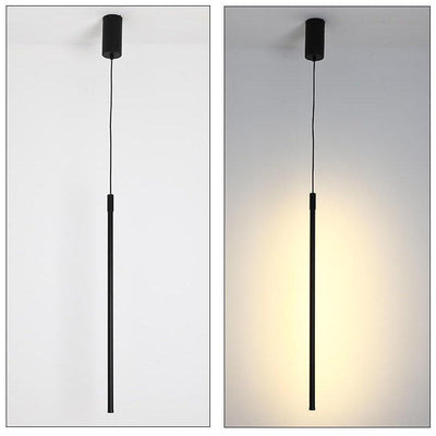 Minimalistische Linie 1-Licht verstellbare lange LED-Pendelleuchte 