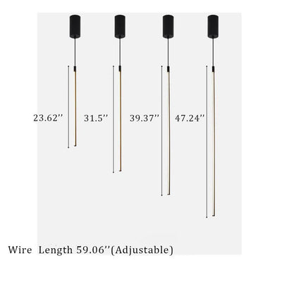 Minimalist Line 1-Light Adjustable Long Line LED Pendant Light
