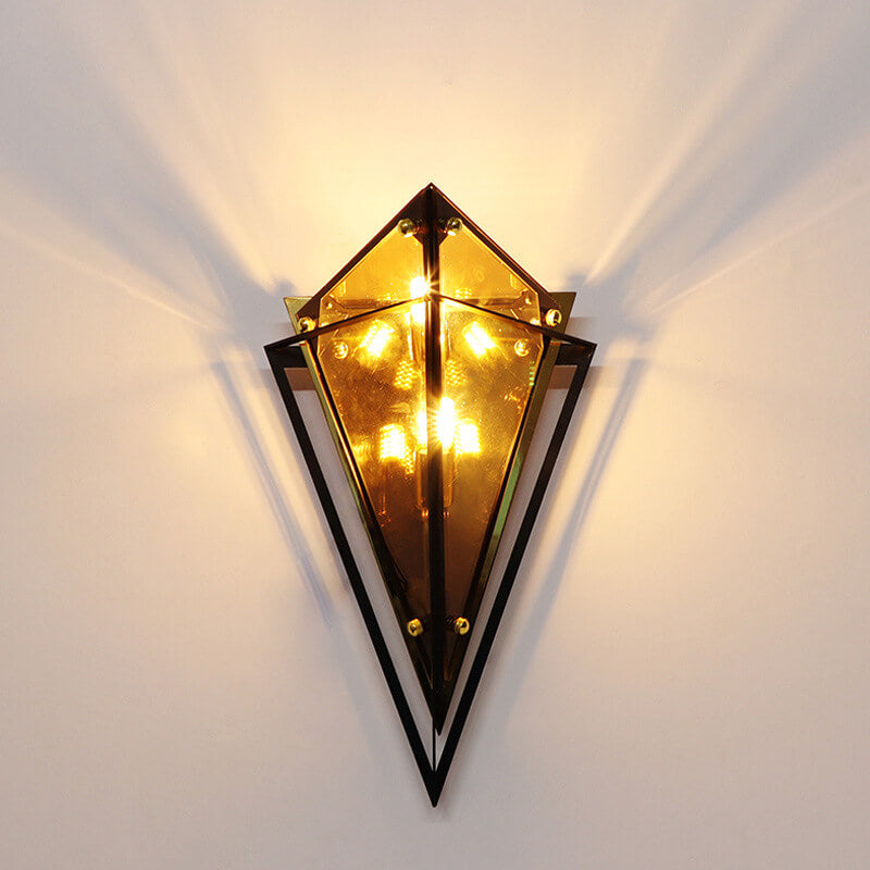 Applique Murale Moderne Créative en Verre Triangle 1-Lumière 