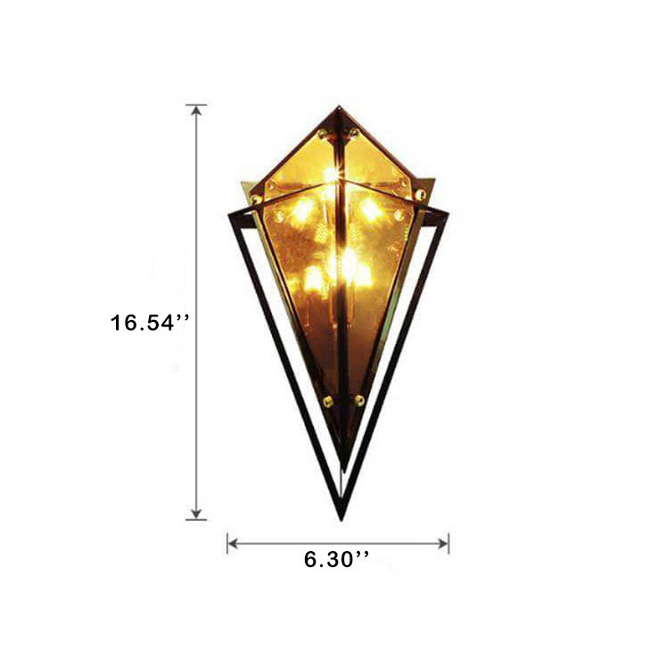 Applique Murale Moderne Créative en Verre Triangle 1-Lumière 