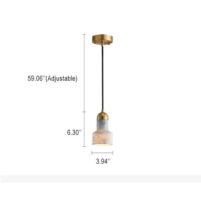 Marble 1-Light Bell Pendant Light