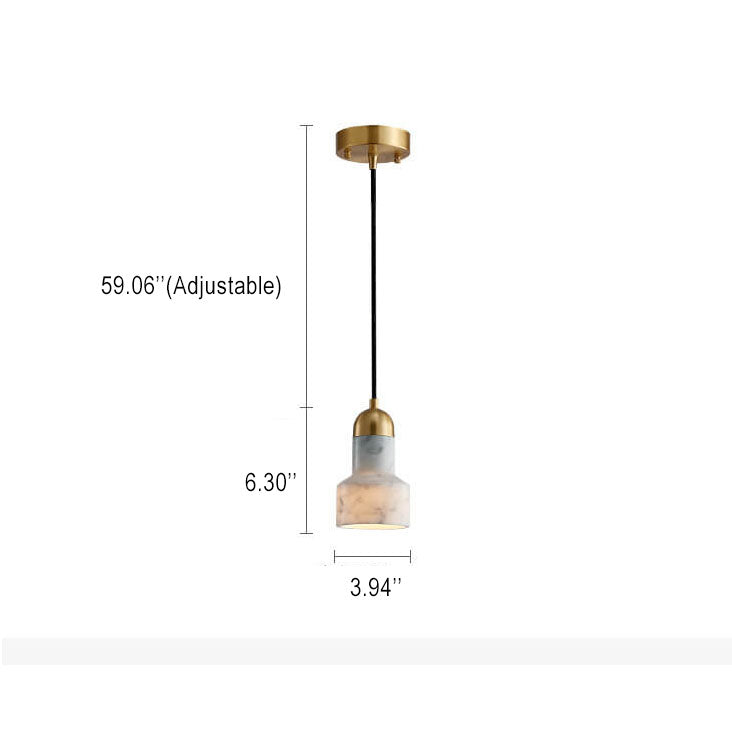 Marble 1-Light Bell Pendant Light