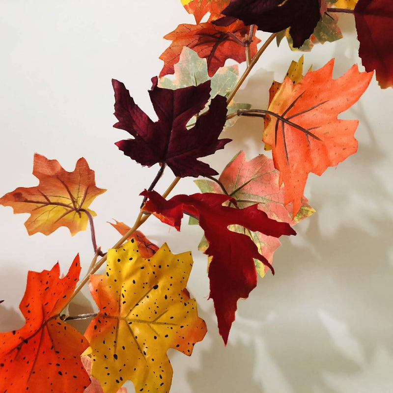 Guirlande lumineuse en rotin, feuille d&