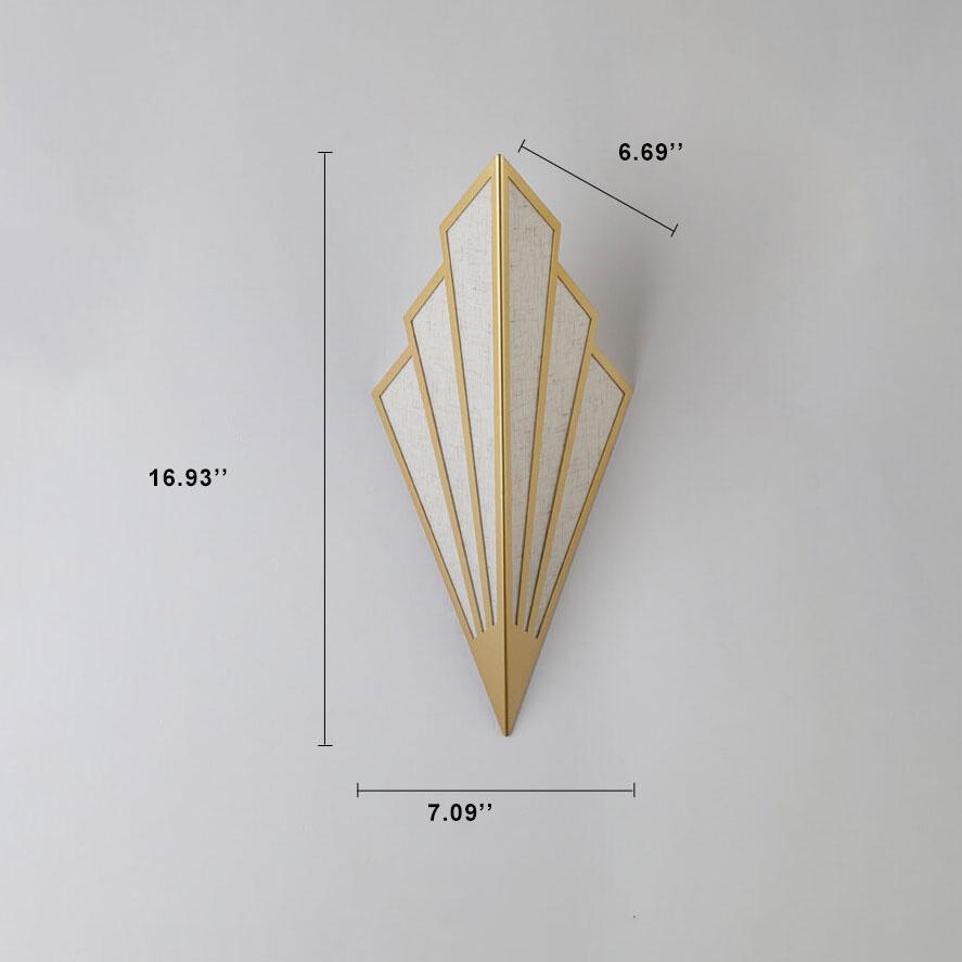 Modern Creative Linen Scalloped Shade 1-Light Wall Sconce Lamps
