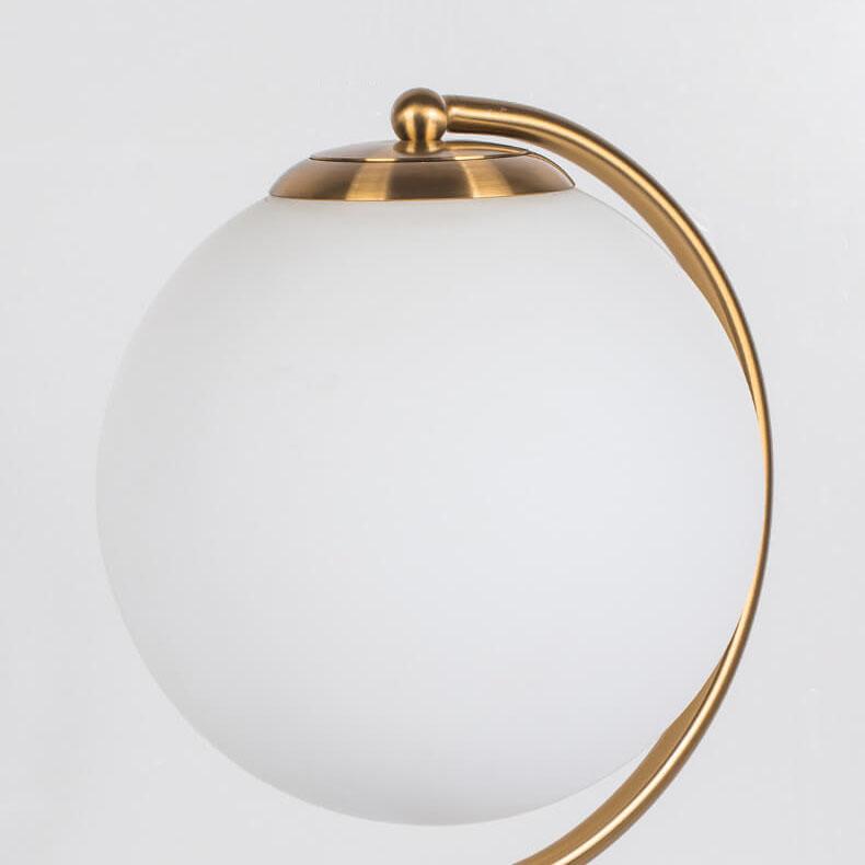 Modern Opal Glass 2-Light Double Ball Table Lamps