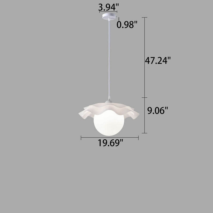 Lámpara colgante nórdica simple con forma de flor acrílica de 1 luz 