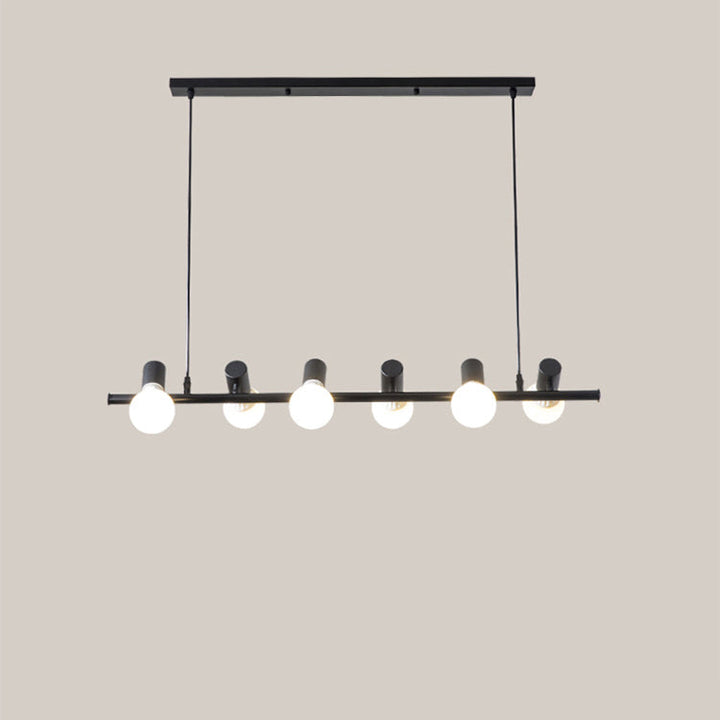 Zeitgenössische Retro Hardware Linear Rahmen Glas Schatten 6/8/10-Licht Insel Licht Kronleuchter Für Esszimmer 
