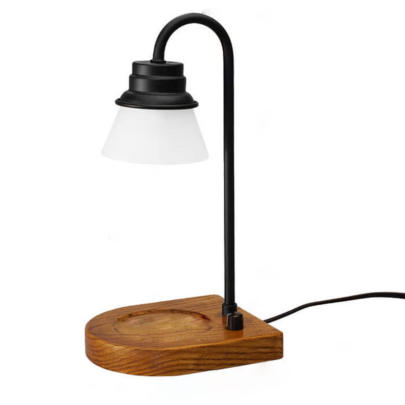 Moderne einfache Metall-Holz-1-Licht-Tischlampe aus schmelzendem Wachs 