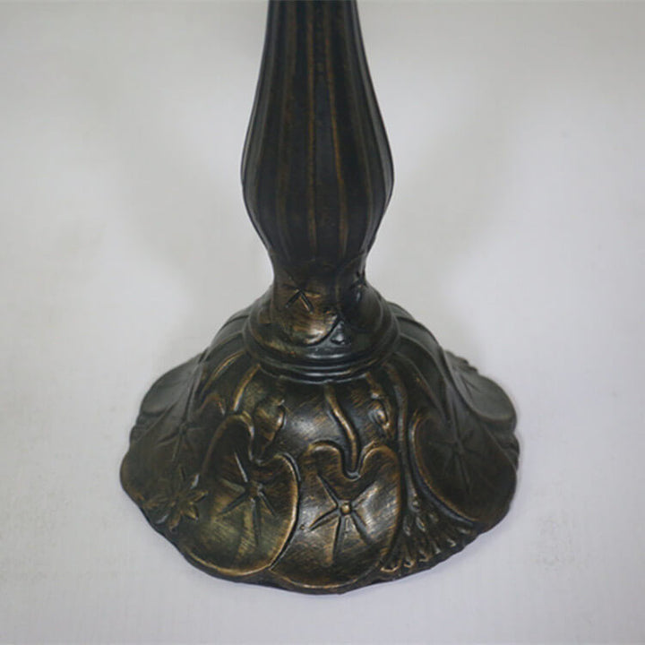 Europäische Tiffany-Barock-Edelstein-Buntglas-Tischlampe mit 1 Leuchte 