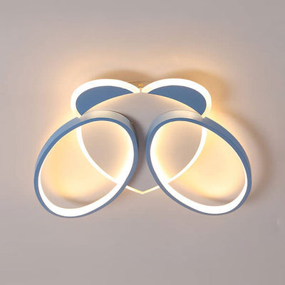 Childlike Simple Cartoon Cicada Design LED Flush Mount Light