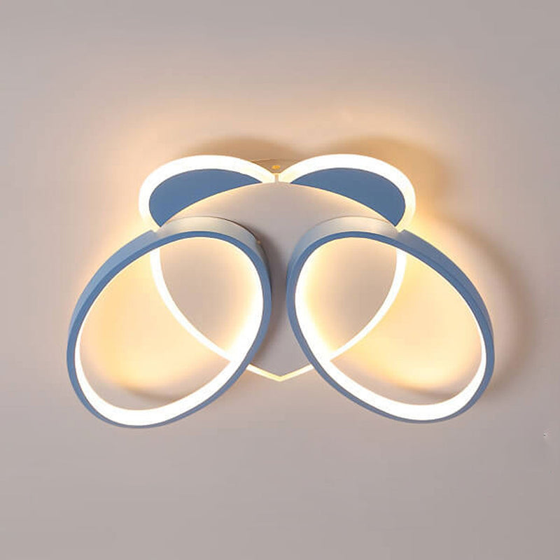 Childlike Simple Cartoon Cicada Design LED Flush Mount Light