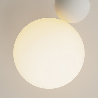 Zeitgenössische nordische PE-Globus-Ball-Eisen-1-Licht-Pendelleuchte für das Schlafzimmer 