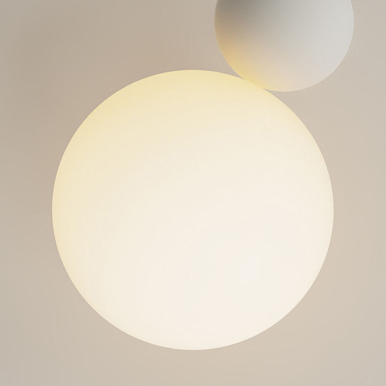 Zeitgenössische nordische PE-Globus-Ball-Eisen-1-Licht-Pendelleuchte für das Schlafzimmer 