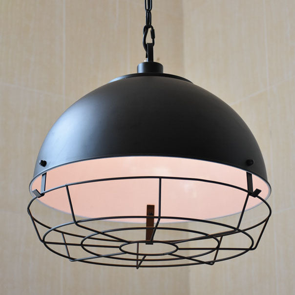 Industrial Vintage Pot Lid Mesh Iron 1-Light Pendant Light