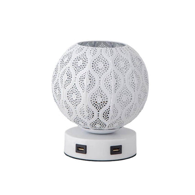 Lampe de table décorative à projection métallique sphérique créative 1 lumière 